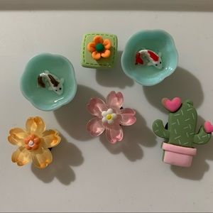 Nature Theme Set of 6 Croc Charms